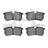 Dynamite Friction 1600-0886-00 Disc Brake Pad Set - Rear
