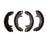 Dynamite Friction 1901-0599-00 Drum Brake Shoe - Rear