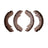 Dynamite Friction 1901-0744-00 Drum Brake Shoe - Rear