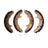 Dynamite Friction 1903-0501-00 Drum Brake Shoe Set - Rear