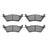 R1 Concepts 2214-1602-00 Disc Brake Pad Set - Rear