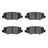 R1 Concepts 2400-1274-00 Disc Brake Pad Set - Rear