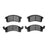 R1 Concepts 2551-0506-00 Disc Brake Pad Set - Front