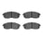 R1 Concepts 2551-0653-00 Disc Brake Pad Set - Front