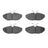 R1 Concepts 2551-0944-00 Disc Brake Pad Set - Rear