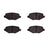 R1 Concepts 2551-1377-00 Disc Brake Pad Set - Rear