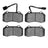 R1 Concepts 2551-1379-00 Disc Brake Pad Set - Front