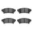 R1 Concepts 2551-1391-10 Disc Brake Pad Set - Rear