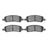 R1 Concepts 2551-1647-00 Disc Brake Pad Set - Rear