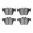 R1 Concepts 2551-1872-00 Disc Brake Pad Set - Rear