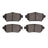 R1 Concepts 2551-1965-00 Disc Brake Pad Set - Rear