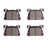 R1 Concepts 2551-1976-00 Disc Brake Pad Set - Rear