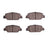 R1 Concepts 2551-2037-00 Disc Brake Pad Set - Rear