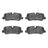 R1 Concepts 2600-1099-00 Disc Brake Pad Set - Rear