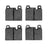 Dynamite Friction 4000-0287-00 Disc Brake Pad Set - Front