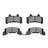 Dynamite Friction 4000-0289-00 Disc Brake Pad Set - Front