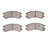 Dynamite Friction 4000-0357-00 Disc Brake Pad Set - Front