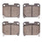 Dynamite Friction 4000-0630-09 Disc Brake Pad Set - Rear