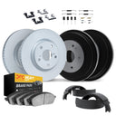 Dynamic Friction 4284-47009 Disc Brake Pad and Rotor / Drum Brake Shoe and Drum Kit - Front and Rear
