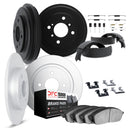 Dynamic Friction 6514-31173 Disc Brake Pad and Rotor / Drum Brake Shoe and Drum Kit - Front and Rear