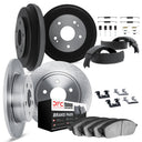 Dynamic Friction 6514-74280 Disc Brake Pad and Rotor / Drum Brake Shoe and Drum Kit - Front and Rear