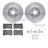 Dynamite Friction 7512-99054 Disc Brake Kit - Front