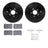 Dynamite Friction 8412-03001 Disc Brake Kit - Rear