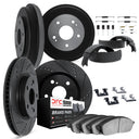 Dynamic Friction 8514-42059 Disc Brake Pad and Rotor / Drum Brake Shoe and Drum Kit - Front and Rear