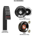 Dayco D60968K3 Serpentine Belt Drive Component Kit - Main Drive