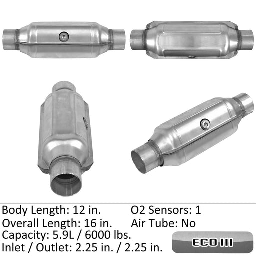 Eastern Convertors 92625 Catalytic Converter - Center, Left or Right