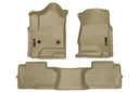 Husky WeatherBeater Floor Mats for Chevrolet/GMC [Covers Front & Rear Row, Tan] | 98243