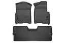 Husky WeatherBeater Floor Mats for 2014 2013 2012 2011 2010 2009 Ford F-150 [Covers Front & Rear Row, Black] | 98331