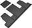MAXpider Rubber Floor Mats for Enclave/Traverse [Covers Rear (3rd) Row, Black] L1CH08631509