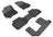 MAXpider Rubber Floor Mats for 2020 2019 2018 2017 2016 2015 2014 2013 2012 Dodge Journey [Covers Front & Both Rear Rows, Black] L1DG01201509