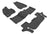 MAXpider Rubber Floor Mats for 2014 2013 2012 2011 Ford Explorer [Covers Front & Both Rear Rows, Black] L1FR03601509