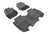 MAXpider Rubber Floor Mats for 2020 2019 2018 2017 2016 2015 Honda Fit [Covers Front & Rear Row, Black] L1HD05501509