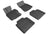 MAXpider Rubber Floor Mats for 2011 2010 2009 2008 Lexus LS600h [Covers Front & Rear Row, Black] L1LX04201509