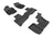 MAXpider Rubber Floor Mats for Mercedes-Benz [Covers Front & Both Rear Rows, Black] L1MB01301509