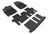 MAXpider Rubber Floor Mats for 2020 2019 2018 2017 2016 2015 2014 2013 Nissan Pathfinder [Covers Front & Both Rear Rows, Black] L1NS10701509