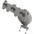 MagnaFlow 50335 Catalytic Converter with Integrated Exhaust Manifold - Rear