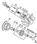 Mopar 68049178AB Disc Brake Caliper Piston Seal Kit - Rear