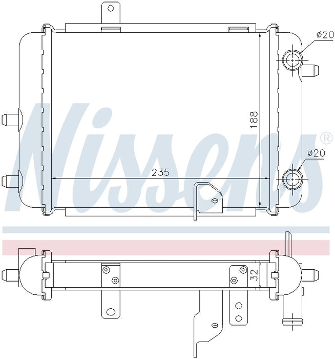 Nissens 60363 Radiator - Left