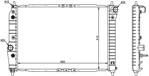 Nissens 61637 Radiator - Front