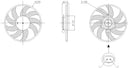 Nissens 850105 Engine Cooling Fan - Right