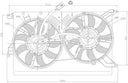 Nissens 85523 A/C Condenser Fan Assembly - Left