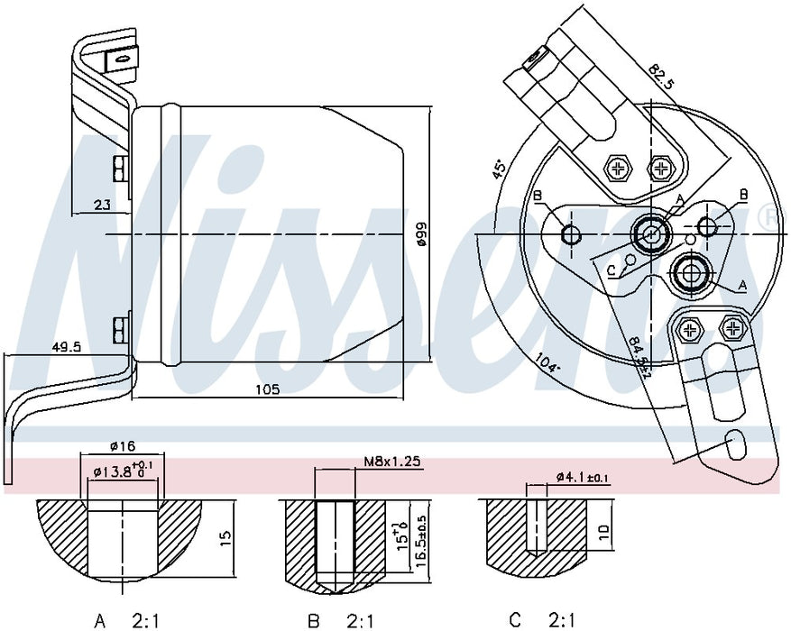 Nissens 95196 A/C Receiver Drier