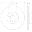 Pagid 355123142 Disc Brake Rotor - Rear