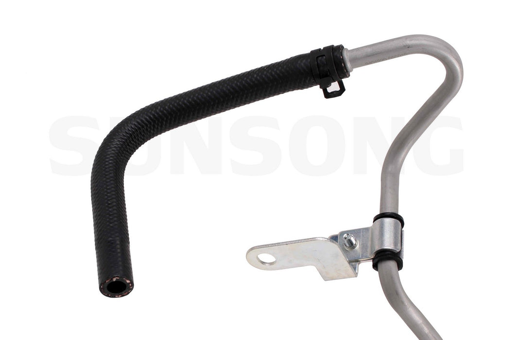 Sunsong 3401220 Power Steering Return Line Hose Assembly - Gear To Cooler