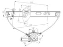 TechPro GM1351157 Window Regulator - Front Right