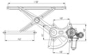 TechPro GM1351158 Window Regulator - Front Right